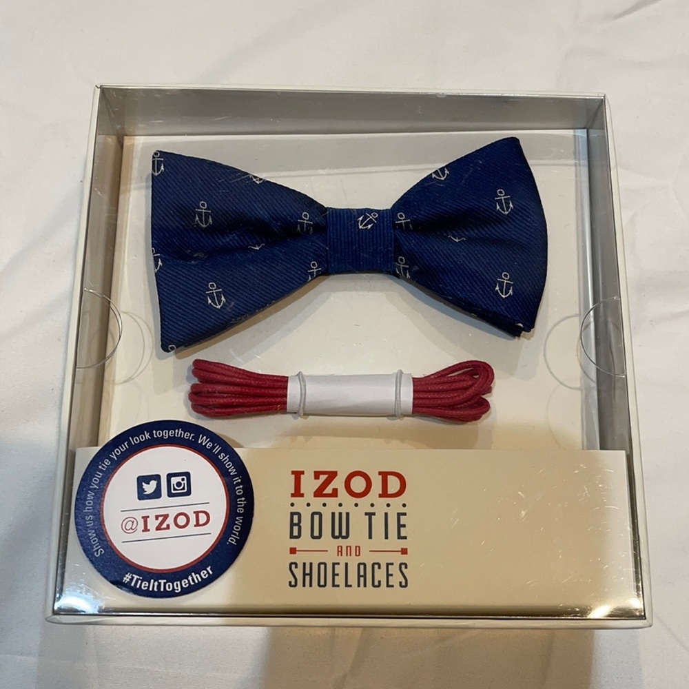 IZOD bow tie and shoelaces